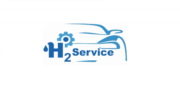 Логотип компании H2 Service - водородная очистка ДВС